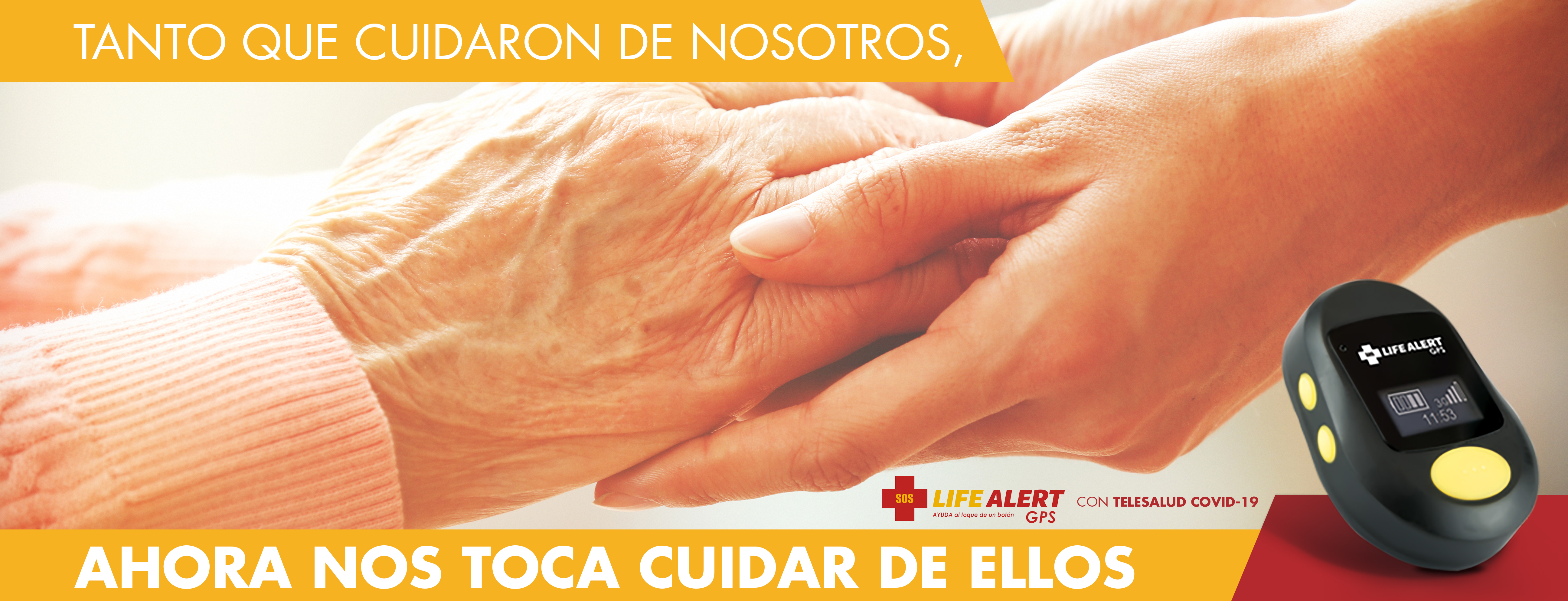 Banner de Emergencia médica Life Alert GPS