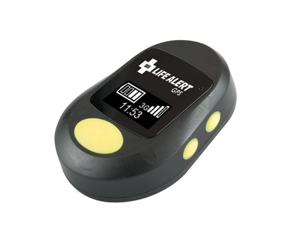 Dispositivo Life Alert GPS visto de lado
